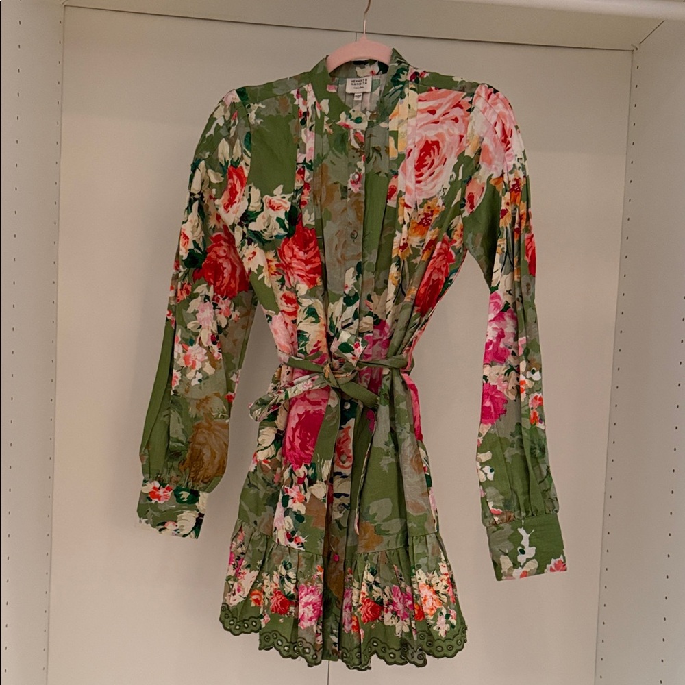 Hemant & Nandita new green floral dress